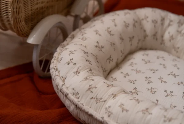 Muslin Boho Baby Nest in Cottage Style - Image 2