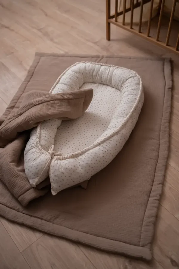 Muslin Boho Baby Nest in Cottage Style - Image 6